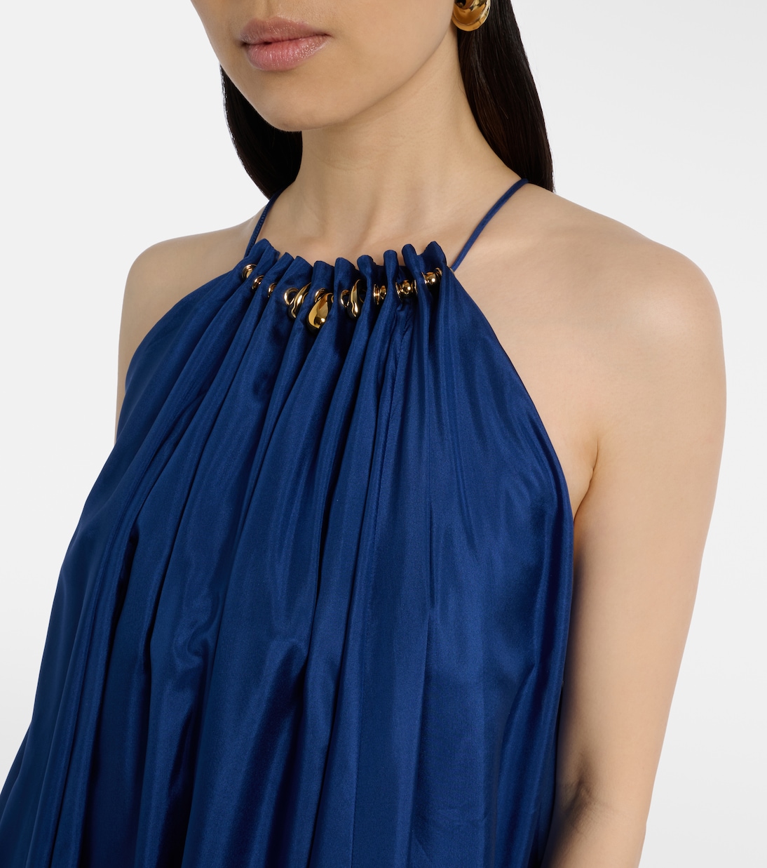 Abito lungo Aster in seta con perline | Zimmermann