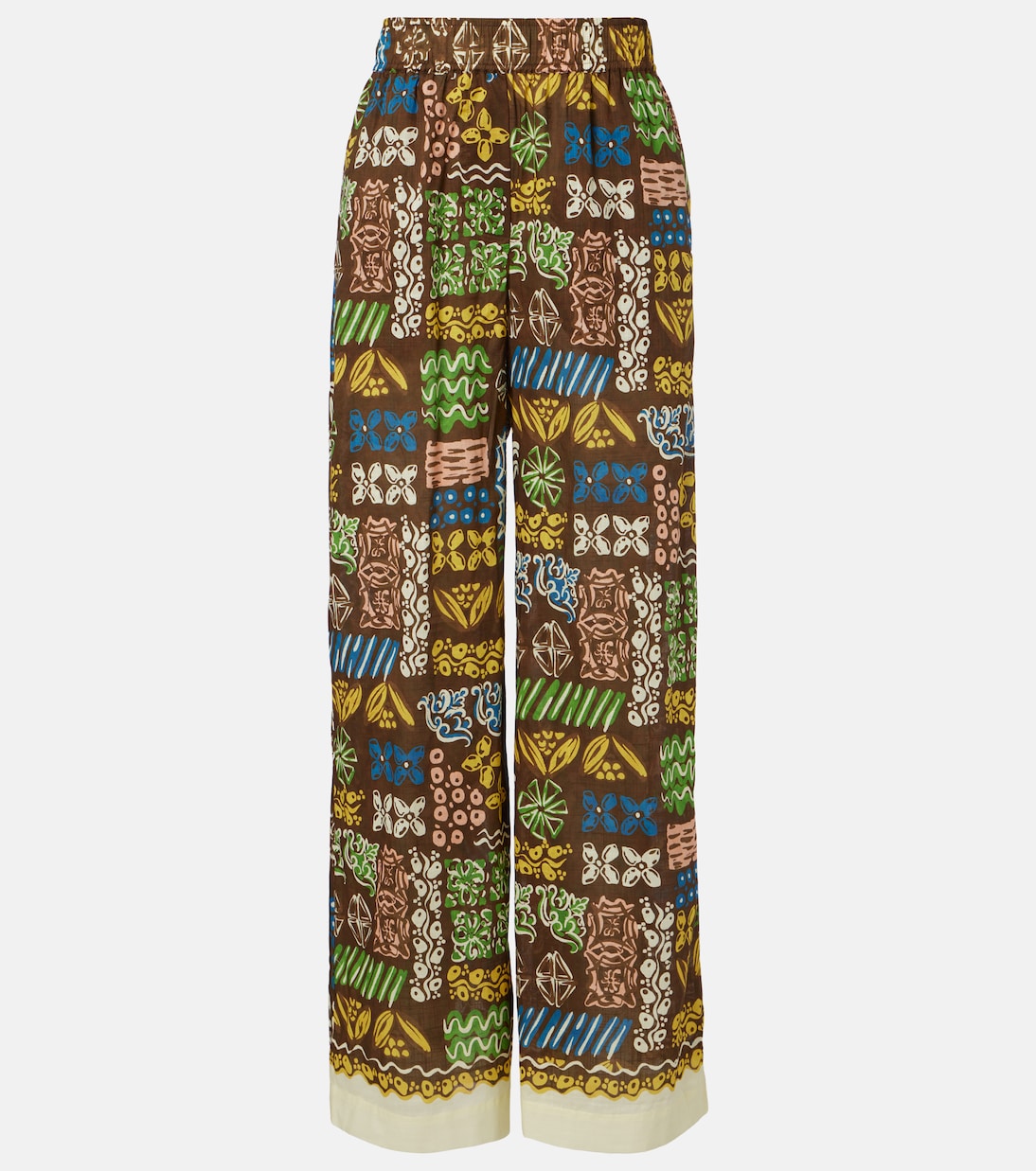 Minnie printed cotton wide-leg pants | Alémais