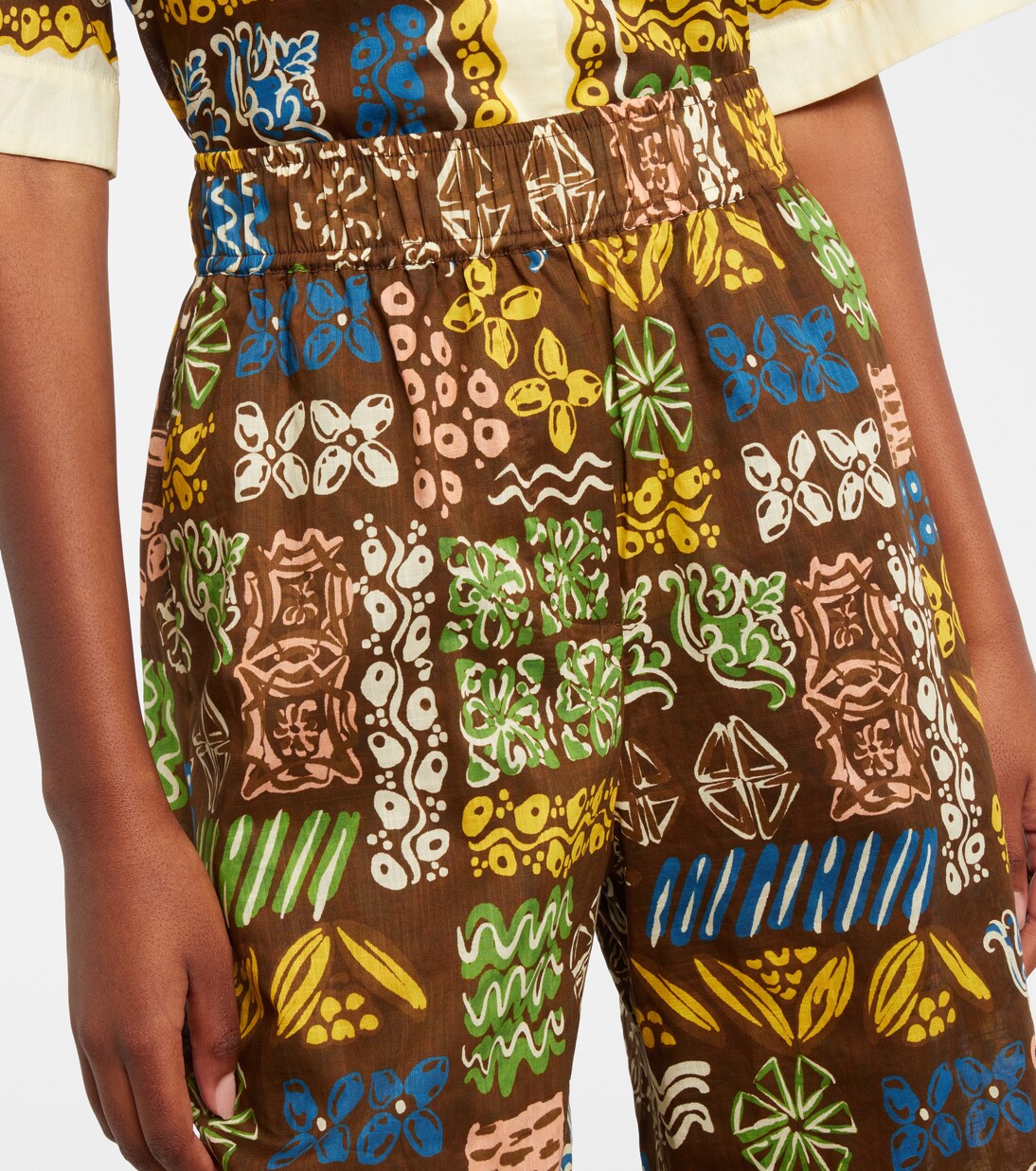 Minnie printed cotton wide-leg pants | Alémais