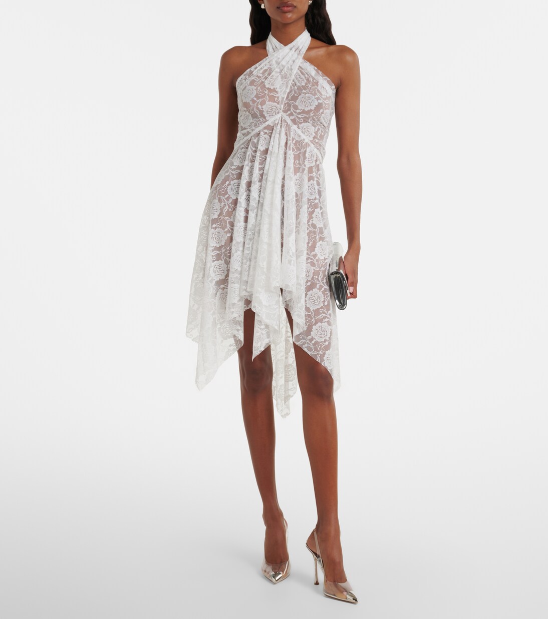 Halterneck lace minidress | Norma Kamali