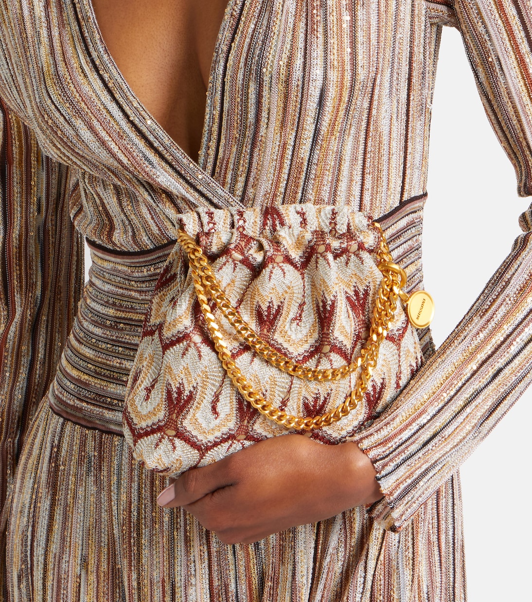 Mini lamé clutch | Missoni