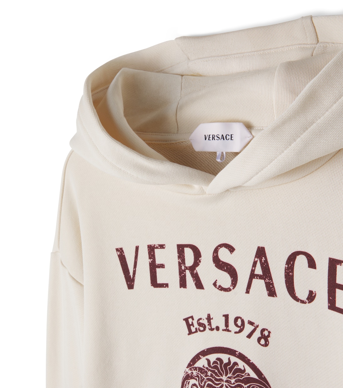 Medusa printed cotton jersey hoodie | Versace Kids