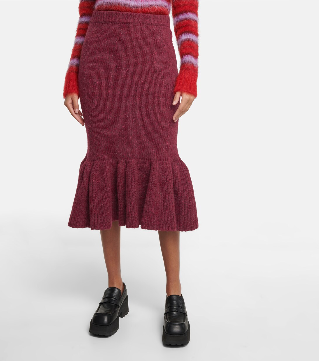Wool knit midi skirt | Marni
