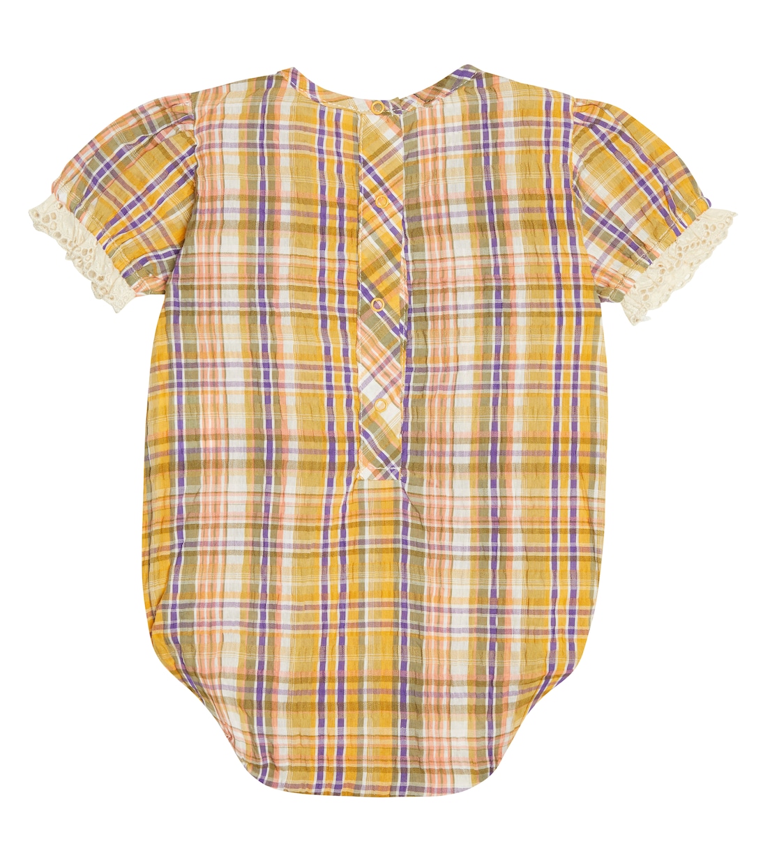 Baby Andrea checked cotton-blend bodysuit | The New Society