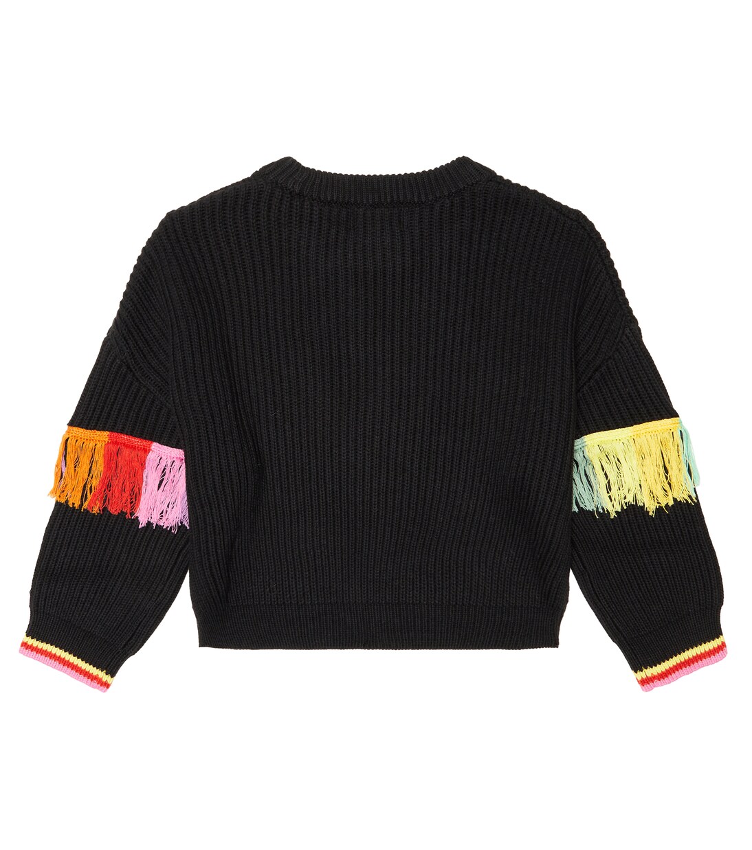 Fringed cotton and wool sweater | Stella McCartney Kids