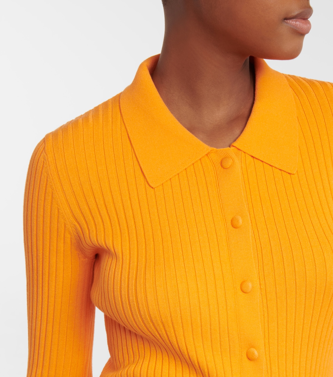 Tuxedo ribbed-knit cardigan | Live The Process