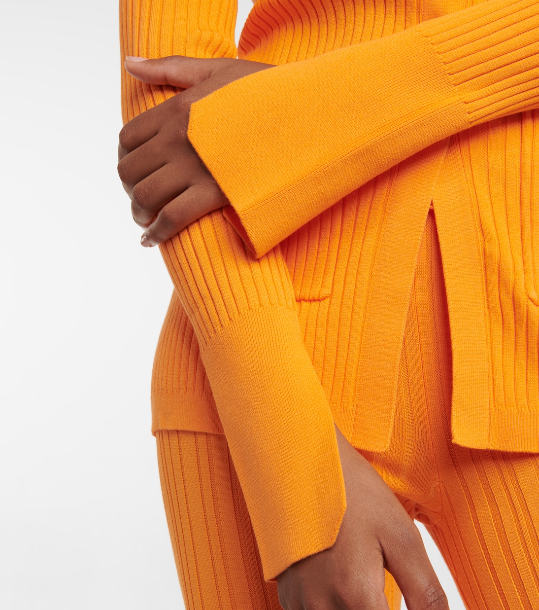 Tuxedo ribbed-knit cardigan | Live The Process