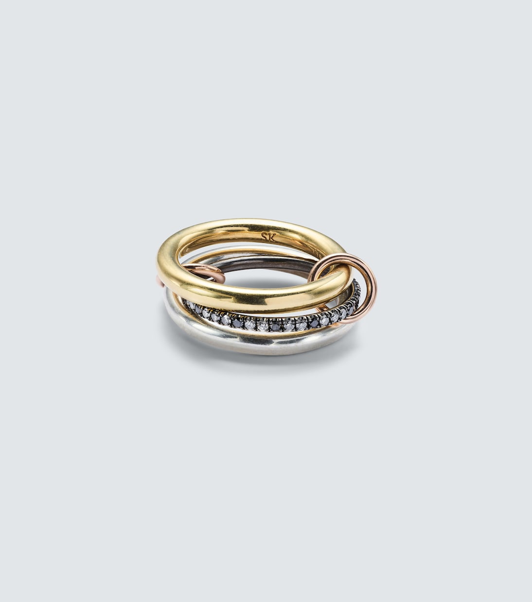 Anello Libra in oro 18kt e argento sterling con diamanti | Spinelli Kilcollin