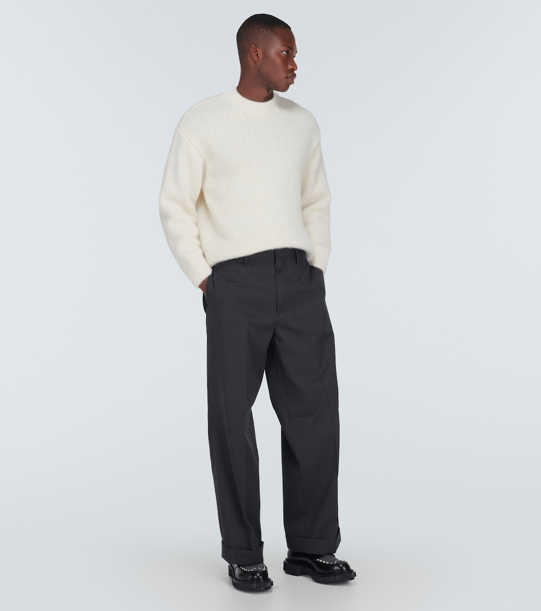 Wool straight pants | Undercover