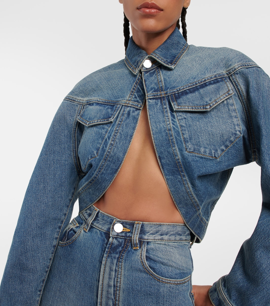 Cropped denim jacket | Alaïa