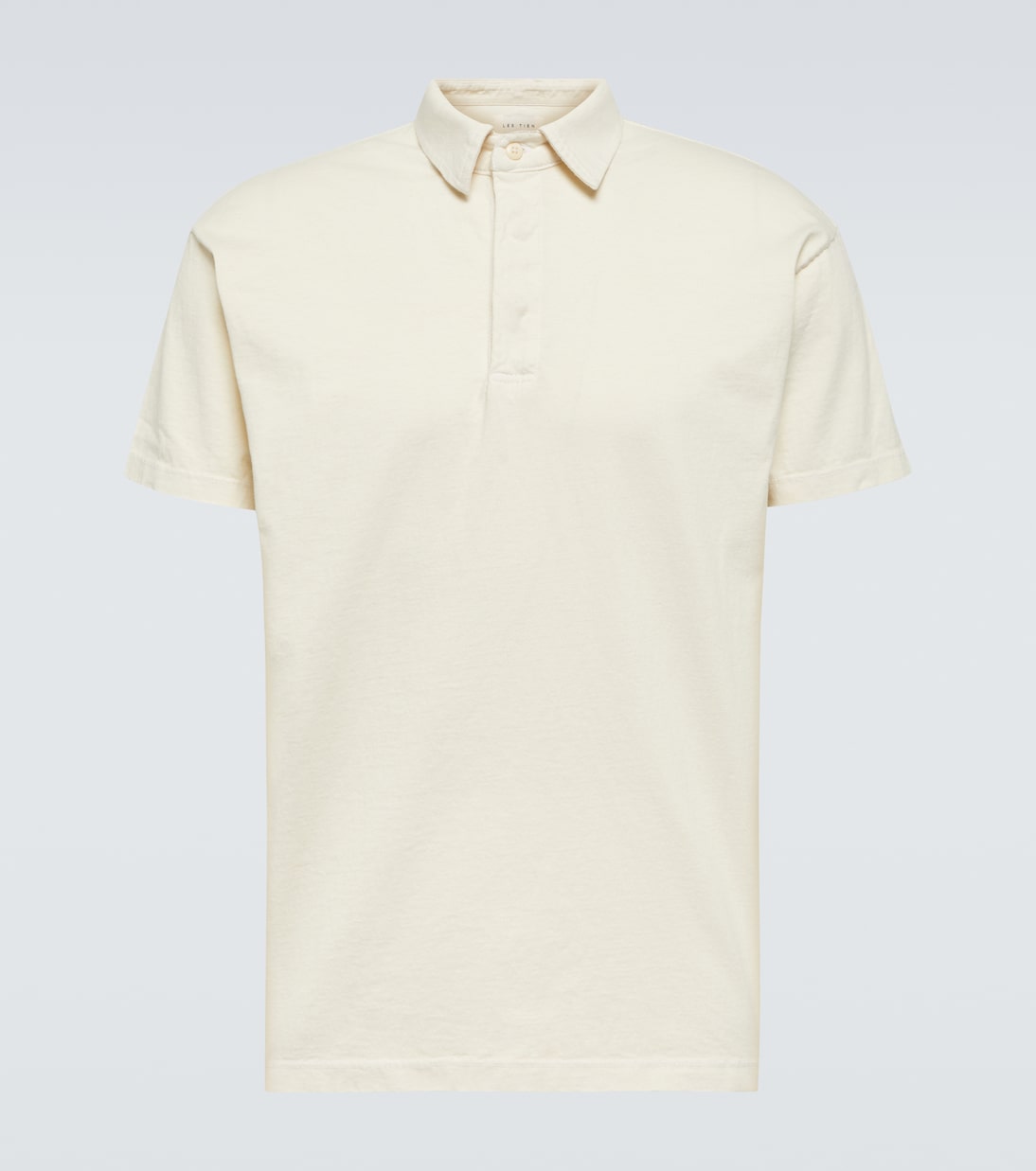 Cotton piqué polo top | Les Tien