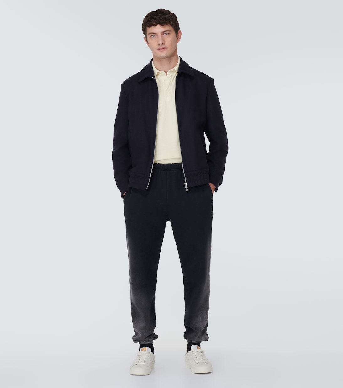 Cotton piqué polo top | Les Tien