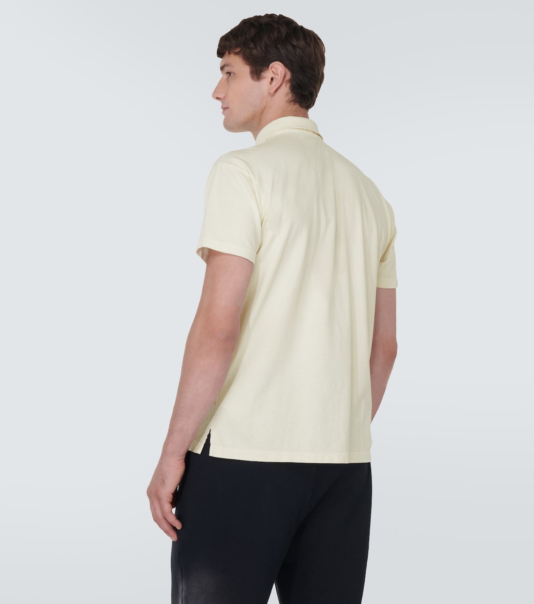 Cotton piqué polo top | Les Tien