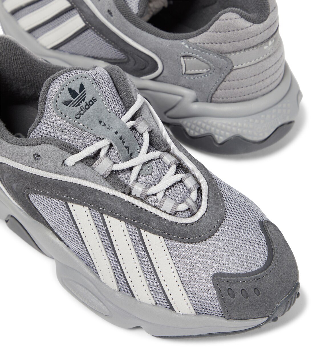 Oztral J leather-trimmed sneakers | Adidas Originals Kids