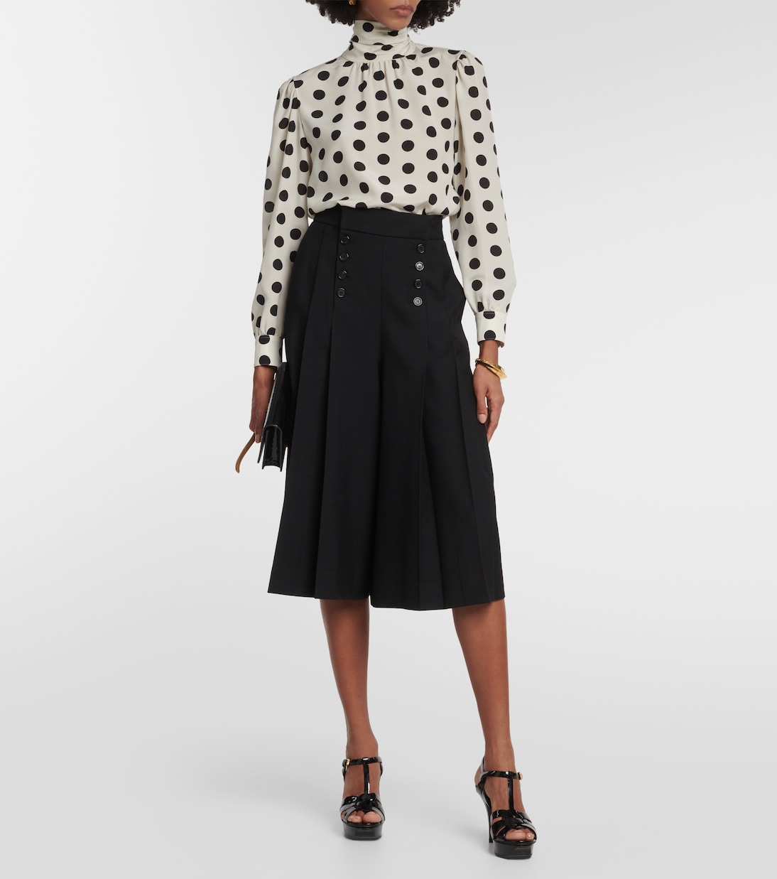 Sandali Tribute 105 in vernice con plateau | Saint Laurent