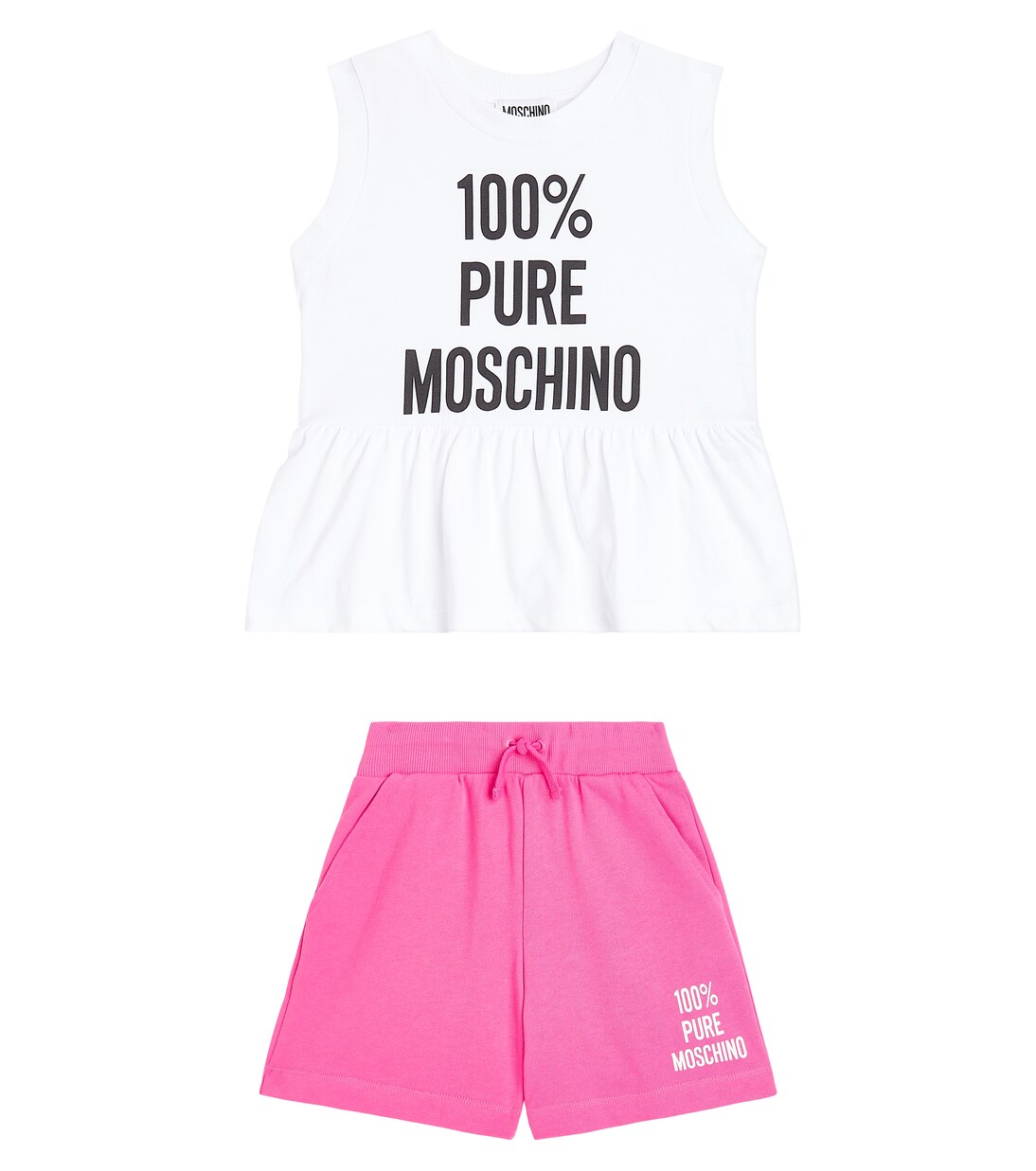 Set aus Top und Shorts aus Baumwoll-Jersey | Moschino Kids