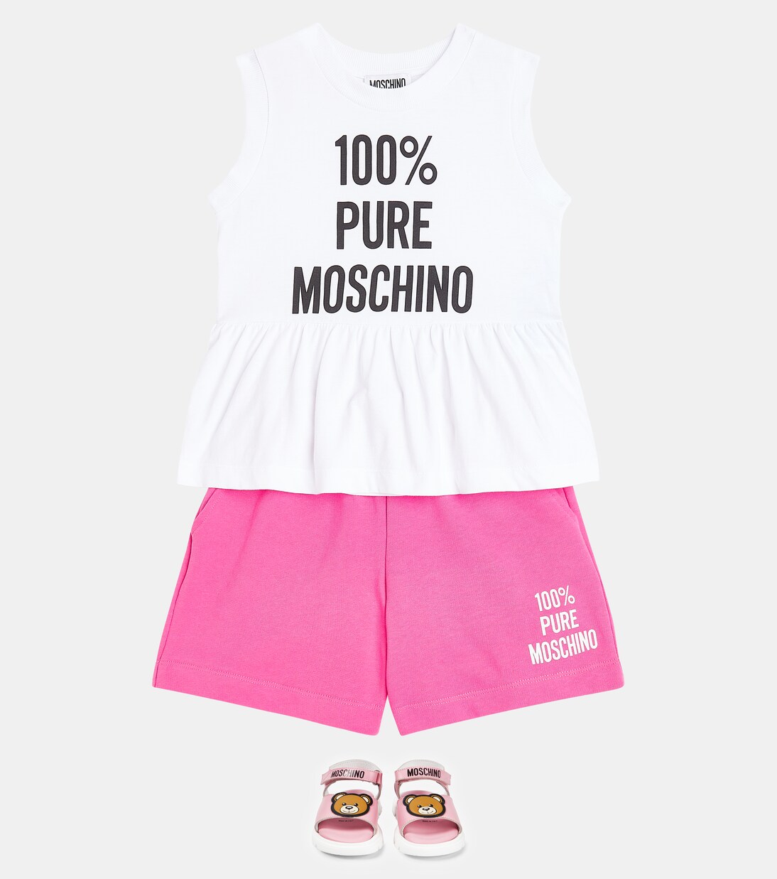 Set aus Top und Shorts aus Baumwoll-Jersey | Moschino Kids