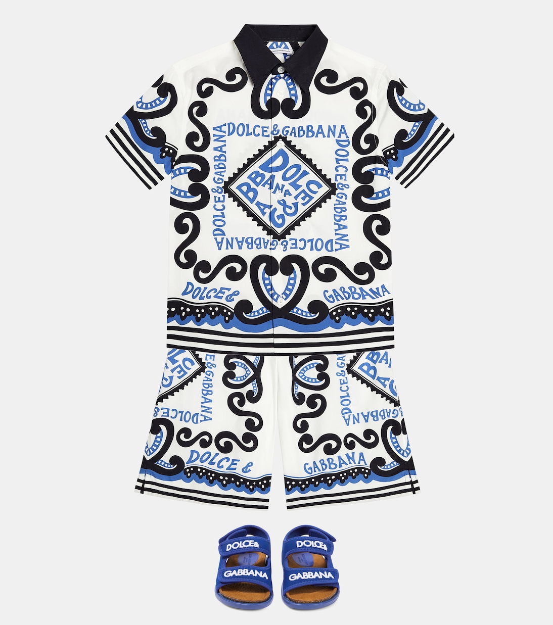 Bedruckte Bermuda-Shorts aus Baumwolle | Dolce&Gabbana Kids