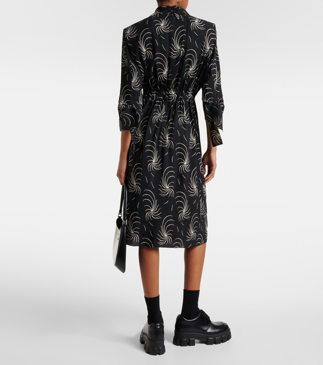 Abito chemisier con stampa | Prada