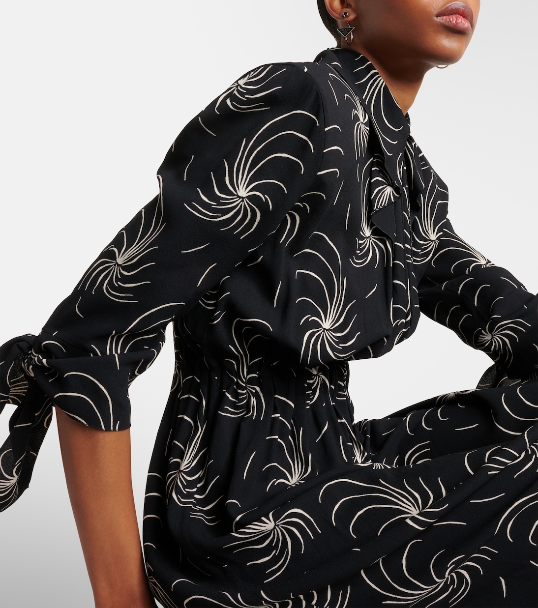 Abito chemisier con stampa | Prada