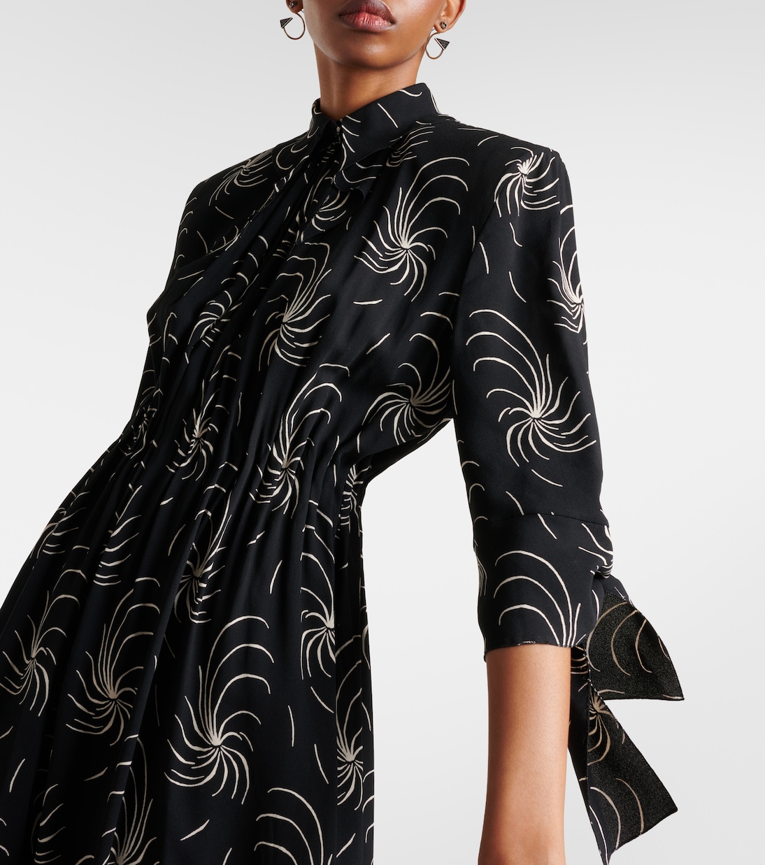 Abito chemisier con stampa | Prada