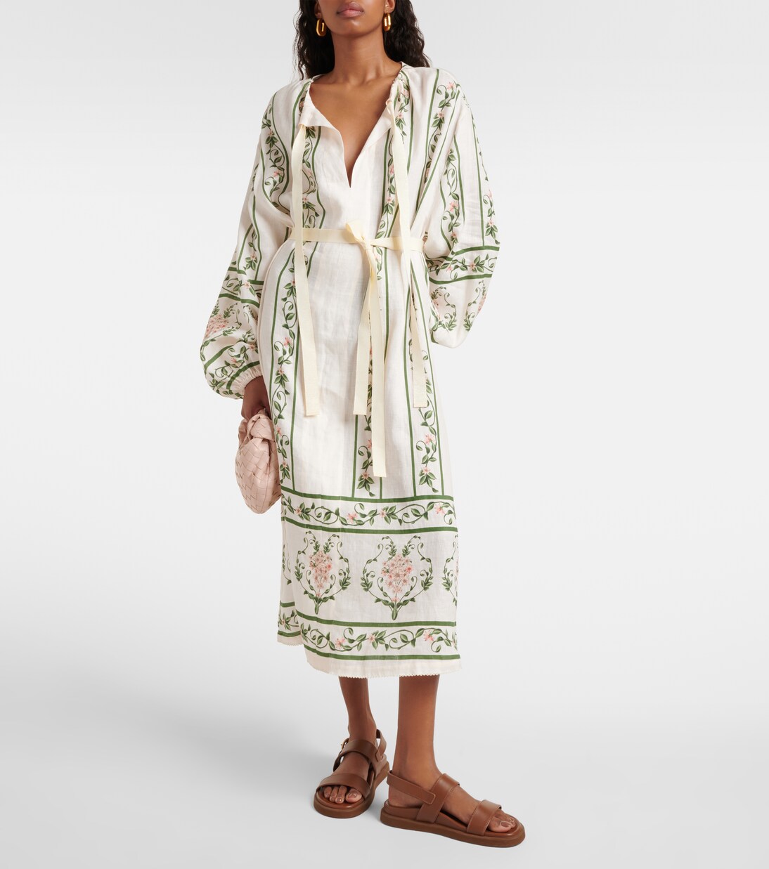 Robe midi Zircon Margarita Amanecer en coton | Agua by Agua Bendita