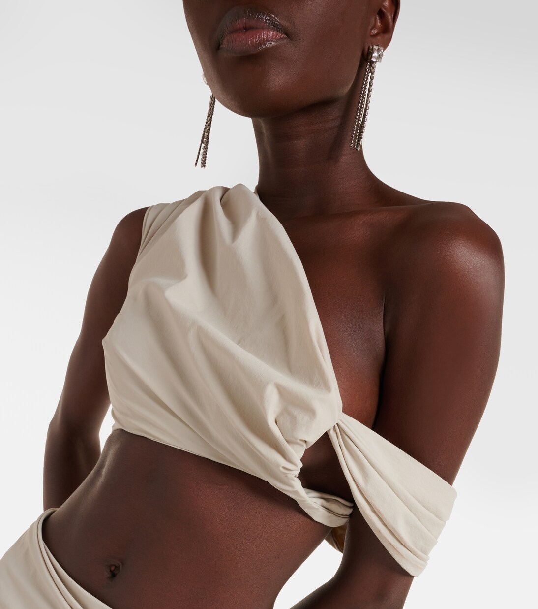 One-Shoulder Cropped-Top Crimp | Entire Studios