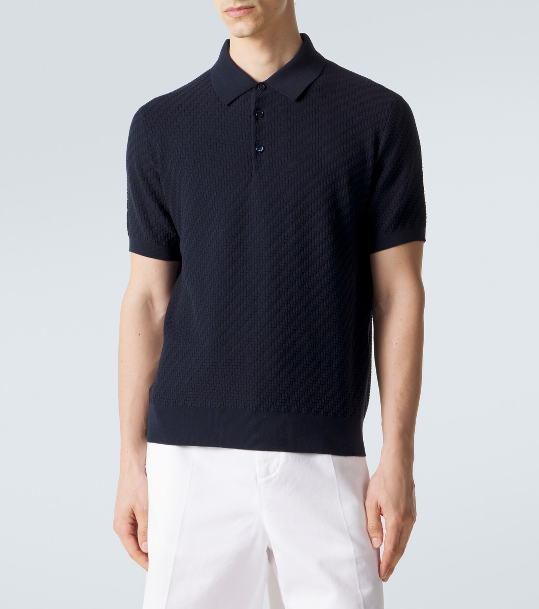 Cotton, silk, and cashmere polo shirt | Brioni