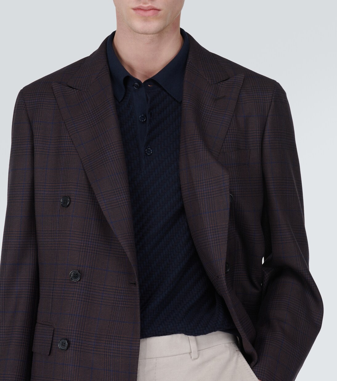 Cotton, silk, and cashmere polo shirt | Brioni