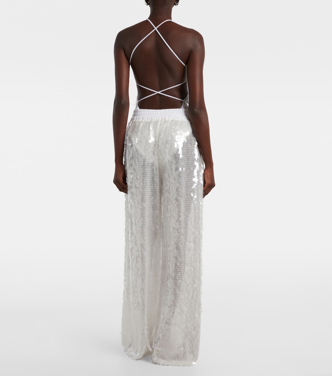 Weite Hose mit Pailletten | Norma Kamali