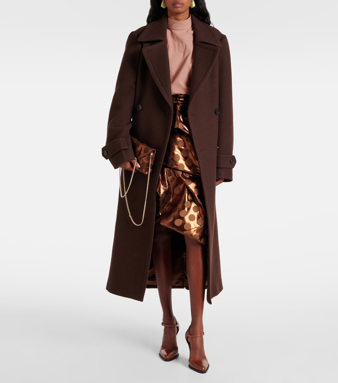 Clutch metallizzata a pois | Dries Van Noten