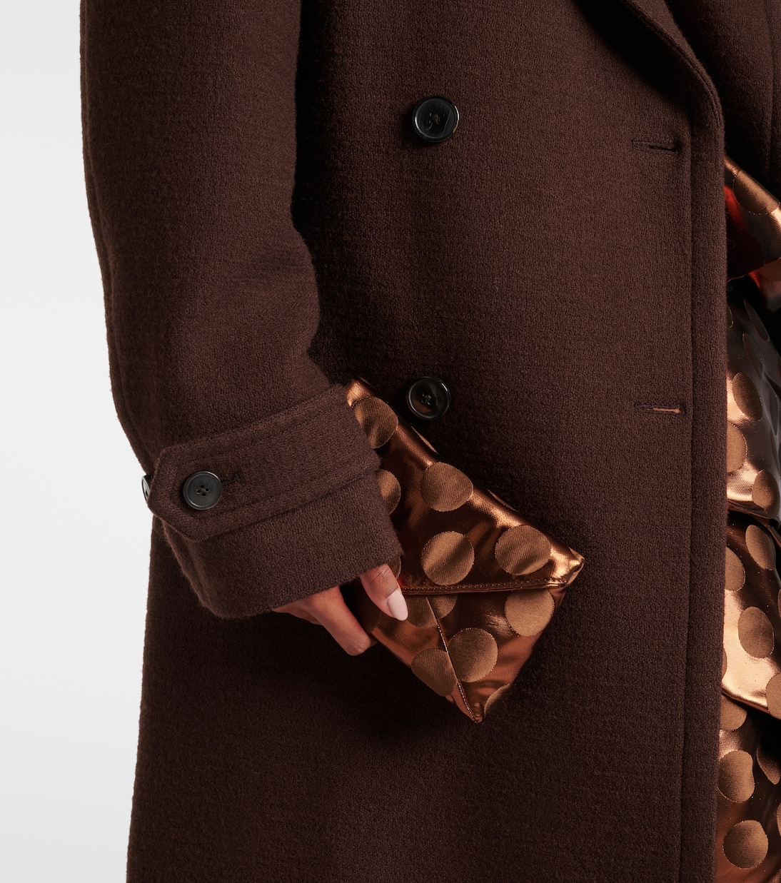 Clutch metallizzata a pois | Dries Van Noten