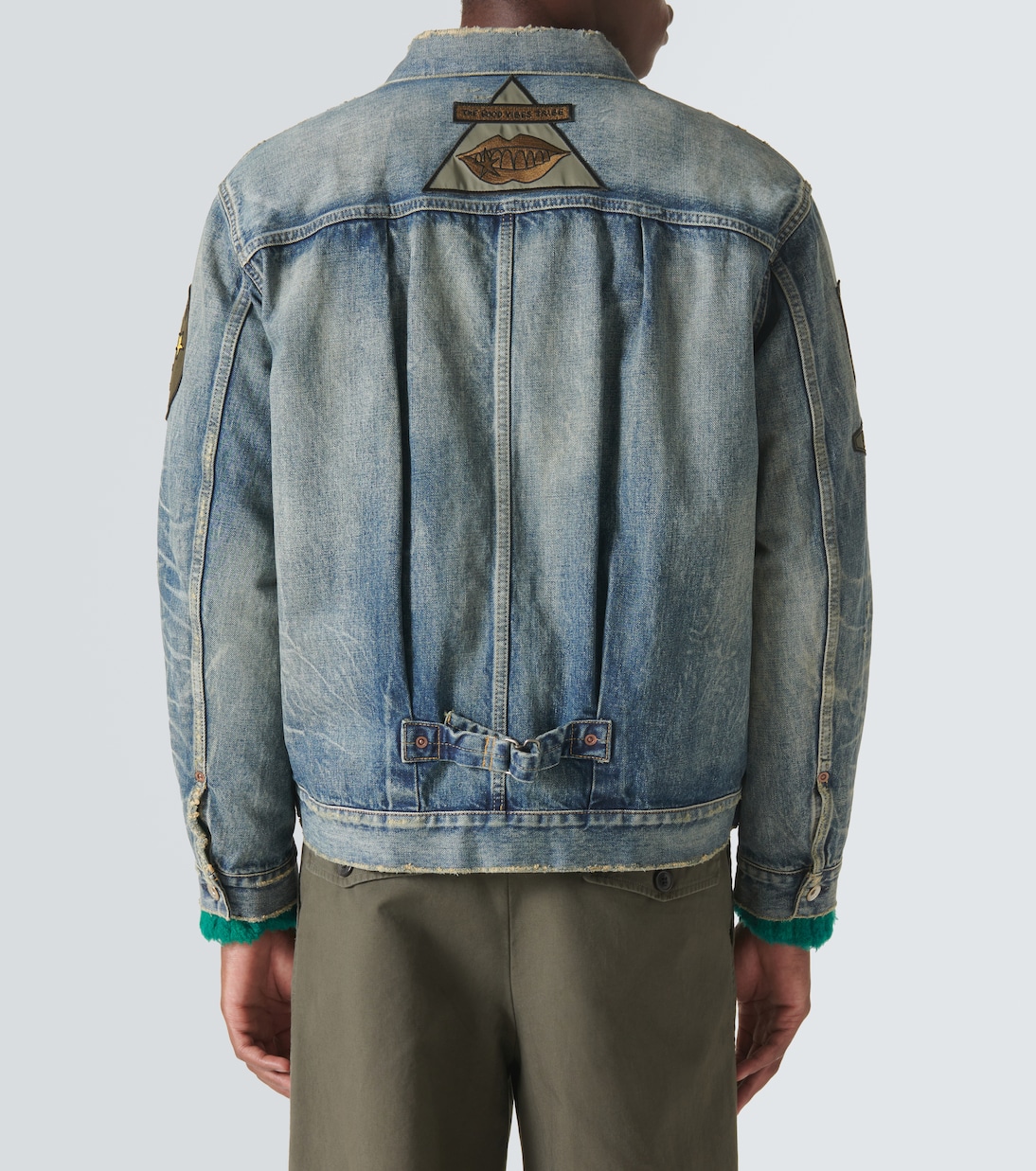 X Mark Gonzales Jeansjacke Beyondexx | Sacai