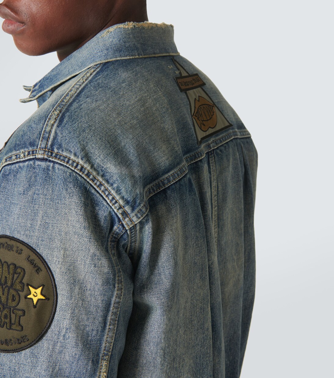 X Mark Gonzales Jeansjacke Beyondexx | Sacai