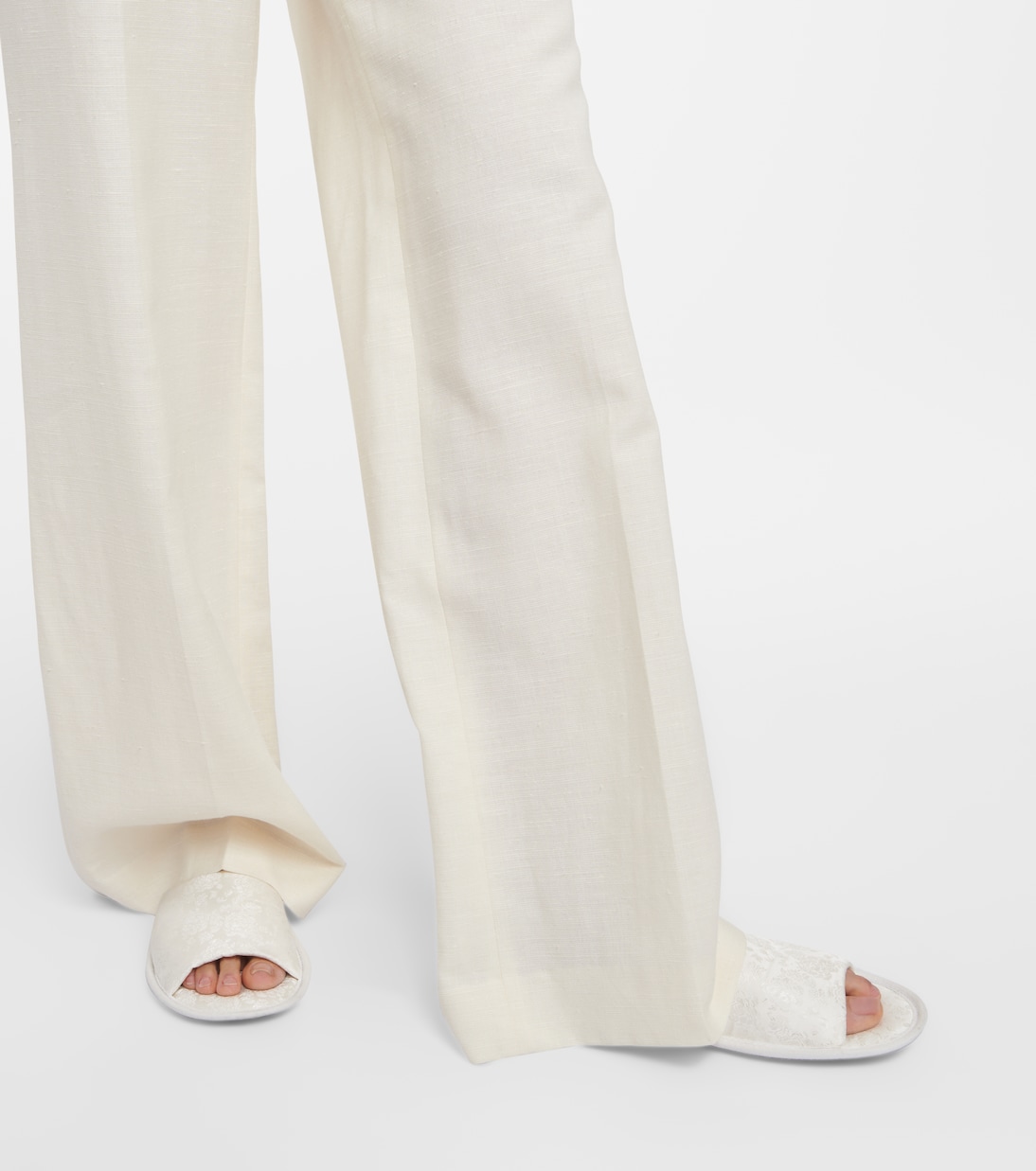Foulard wool, silk and linen straight pants | The Row