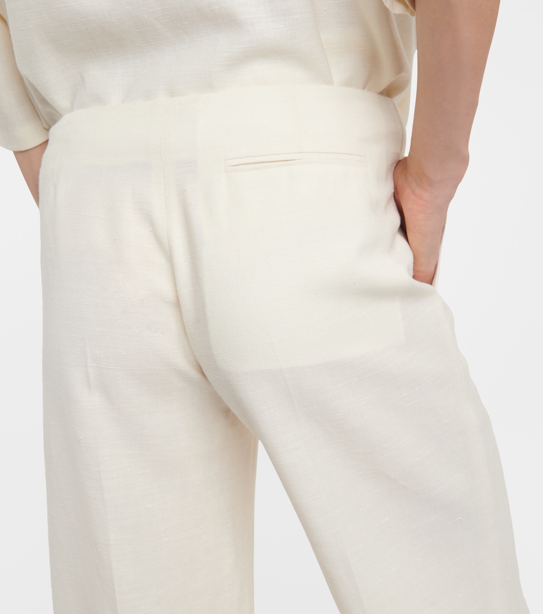 Foulard wool, silk and linen straight pants | The Row