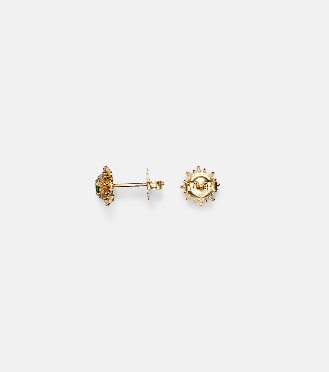 Boucles d'oreilles en or 18 ct, diamants et émeraudes | Suzanne Kalan