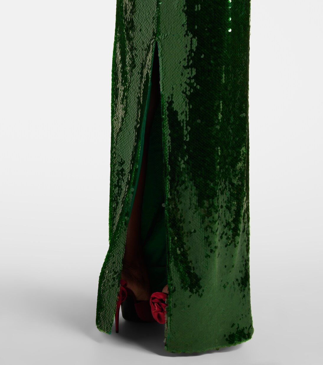 Robe longue à sequins et fleur | Magda Butrym