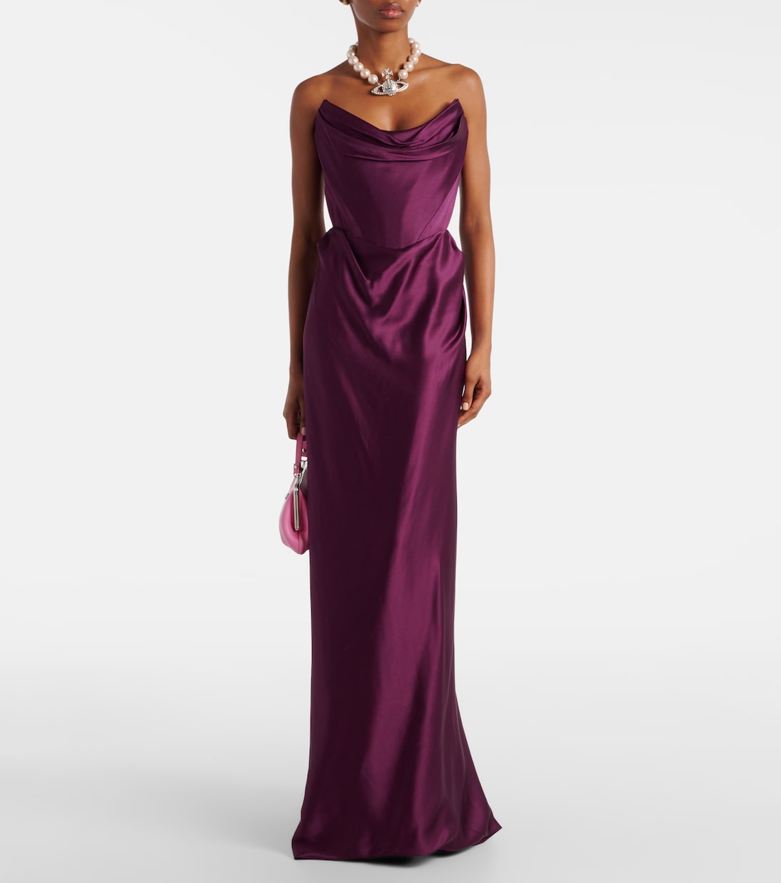 Bustier-Robe Galaxy aus Satin | Vivienne Westwood