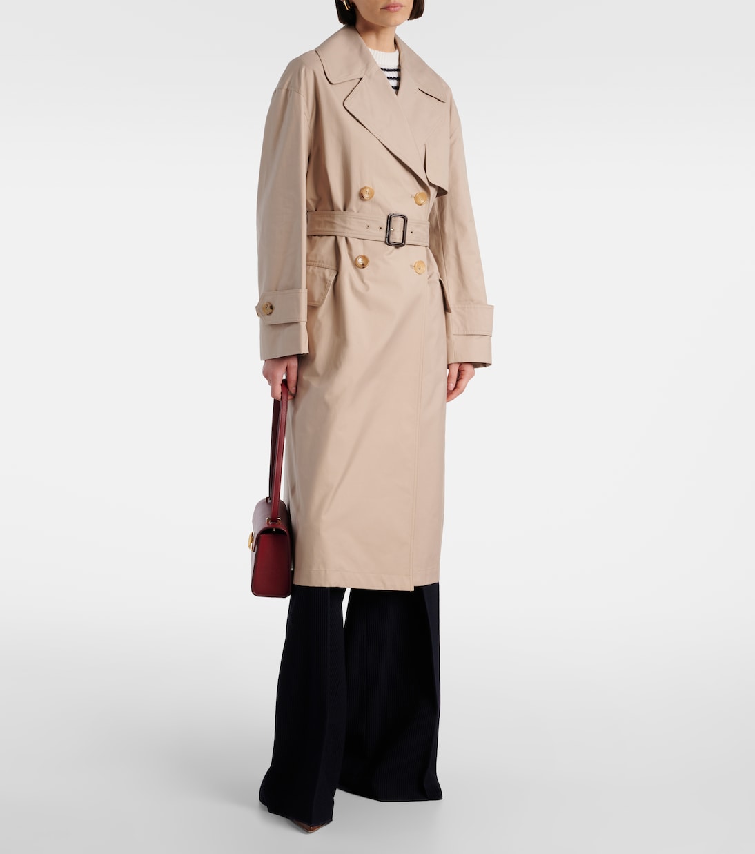 Gabardina Mtrench de sarga de mezcla de algodón | Max Mara