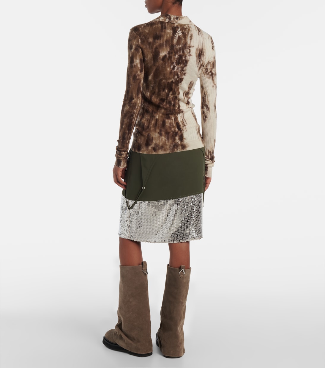 Bedruckter Polopullover aus Kaschmir und Seide | The Attico