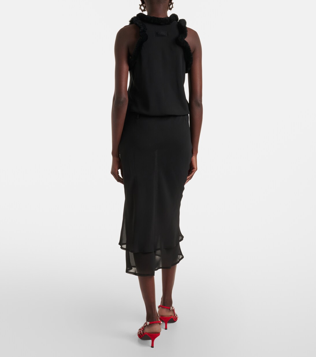 Midikleid mit Shearling | The Attico