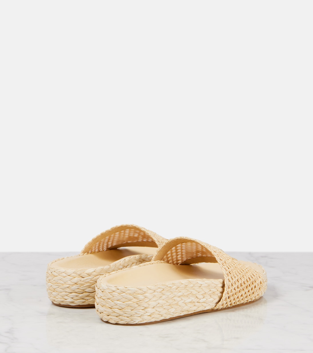 Isla raffia-effect slides | Chloé