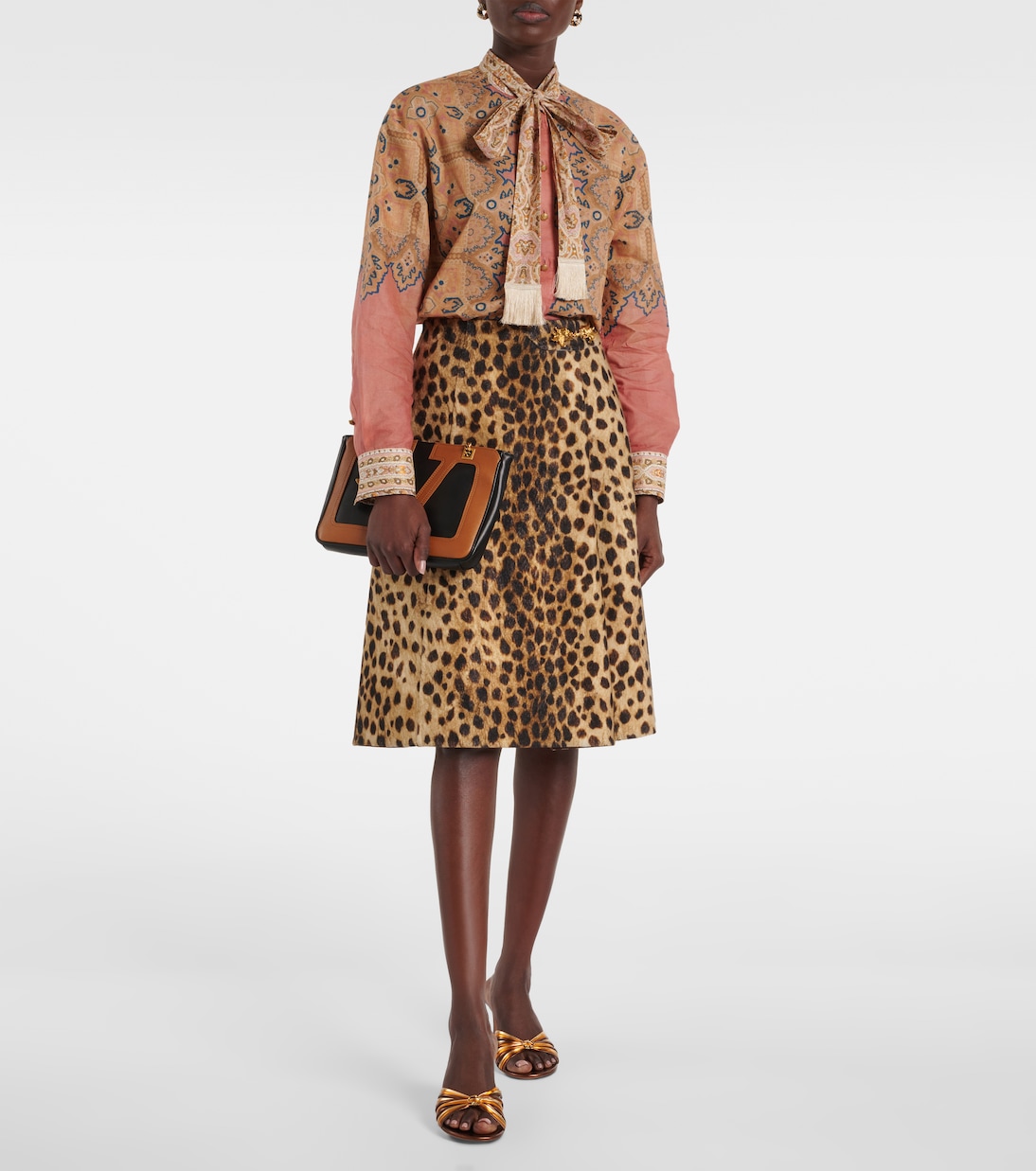 Sandalen Vyna 70 aus Metallic-Leder | Gianvito Rossi