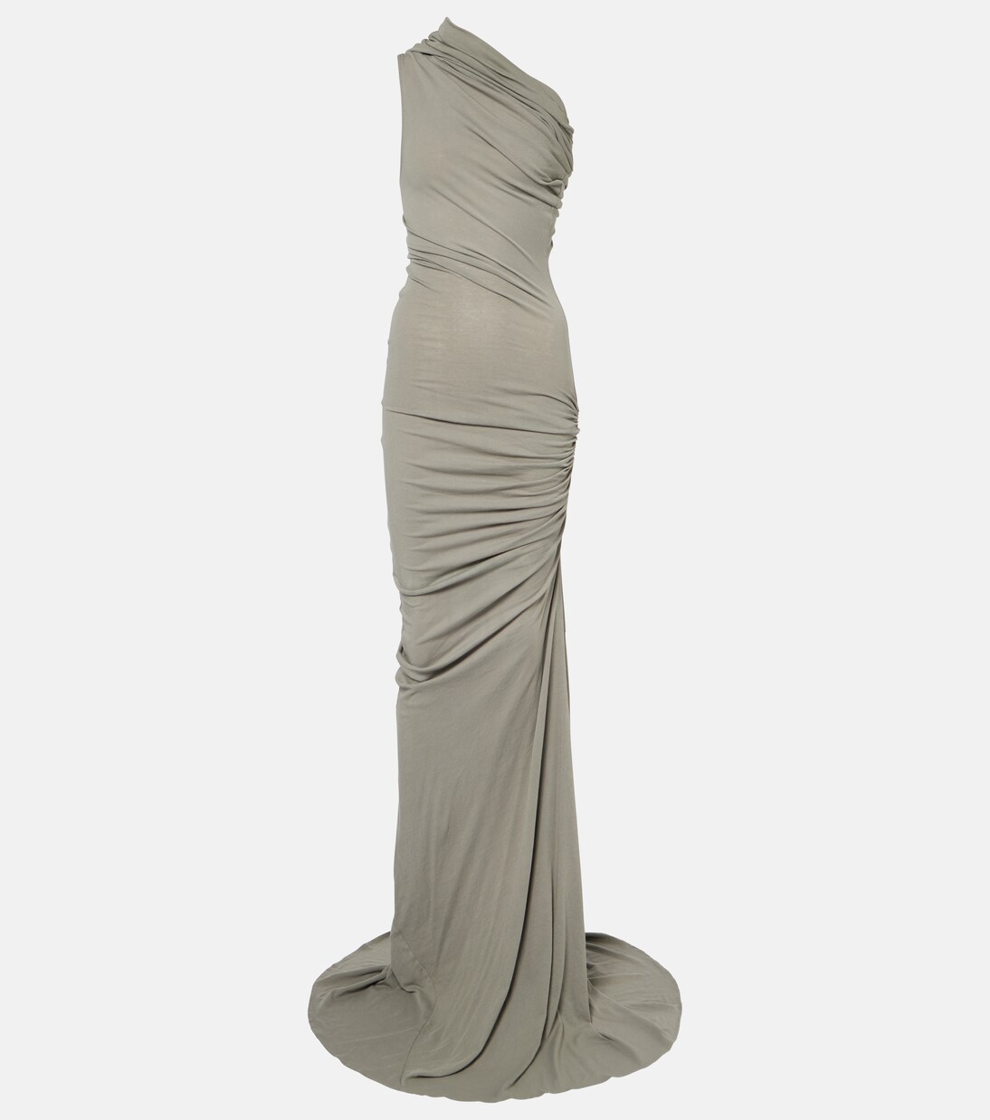 Pillar one-shoulder cotton-blend gown | Entire Studios
