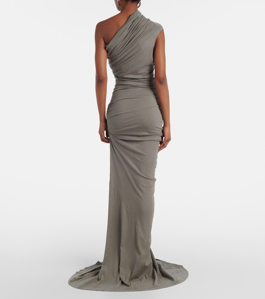 Pillar one-shoulder cotton-blend gown | Entire Studios