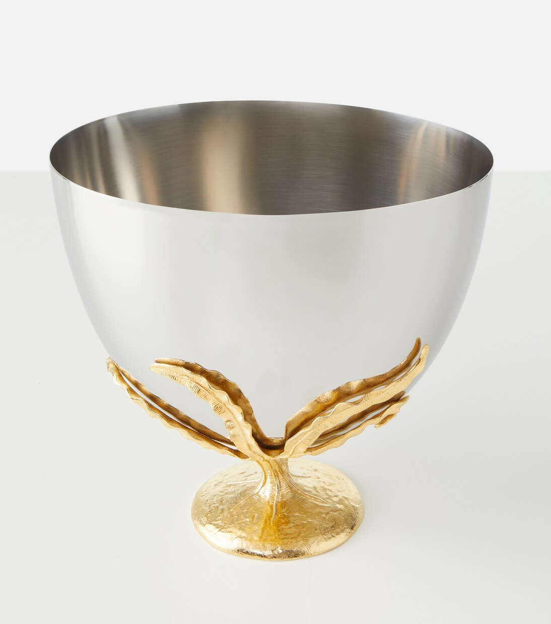 Fern gold-plated stainless steel ice bucket | L'Objet