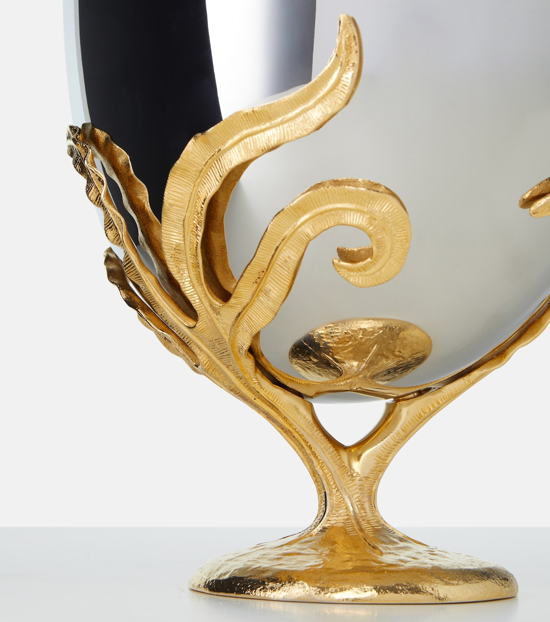 Fern gold-plated stainless steel ice bucket | L'Objet