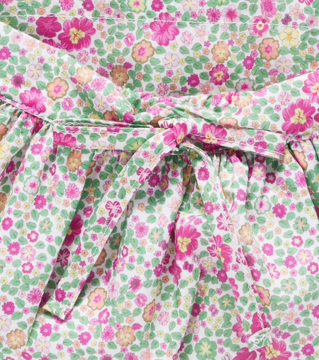 Luna lace-trimmed floral cotton skirt | La Coqueta