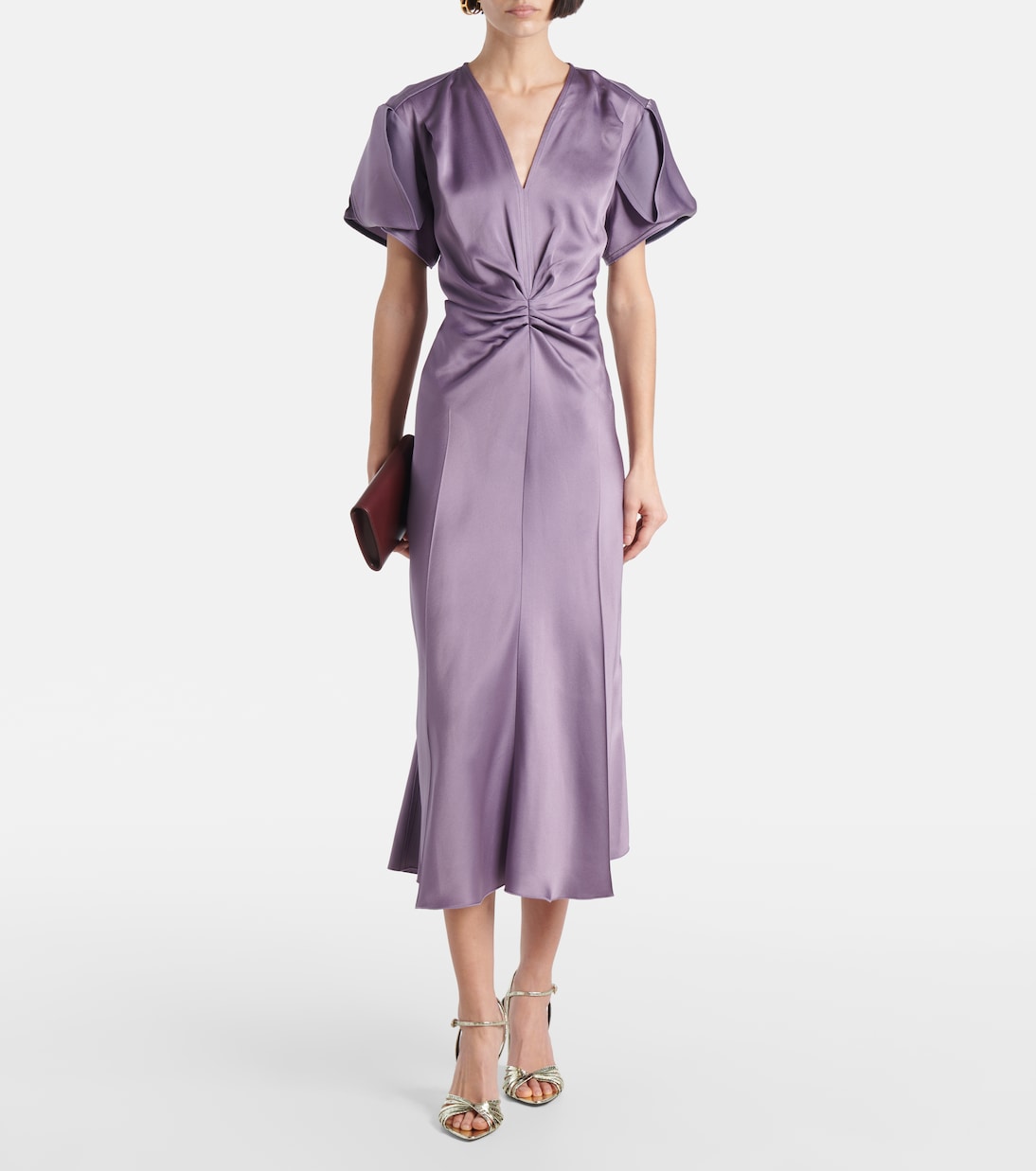 Robe midi en satin | Victoria Beckham